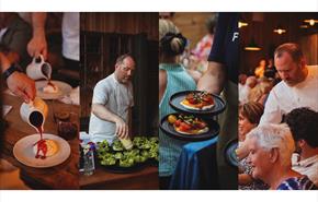 Bryn Williams dinner at fforest farm